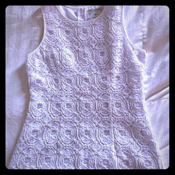 Banana Republic Tops - White Banana Republic Lace fully zip back